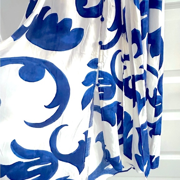 H&M Blue and White Midi Dress - Picture 14 of 16